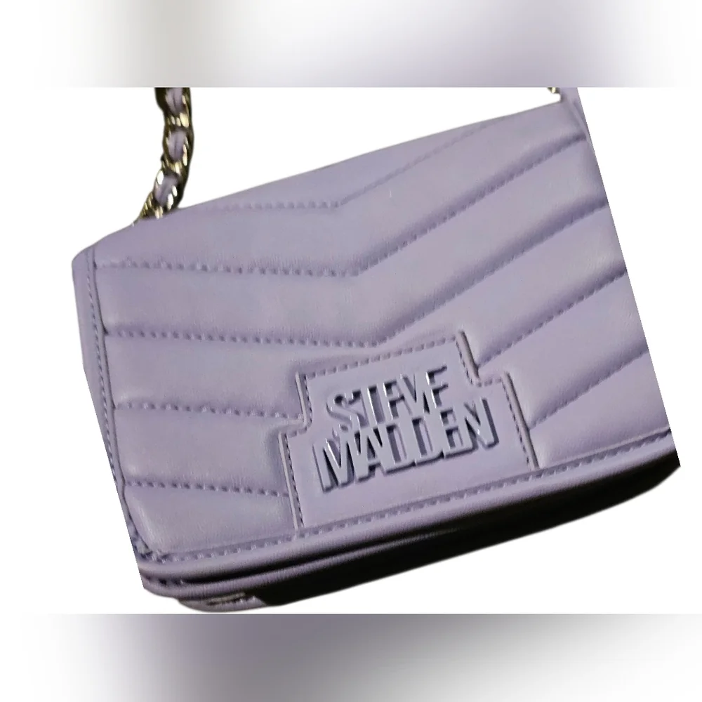 Steve Madden Light Purple Quilted Crossbody/Shoulder - Picture 2 of 6